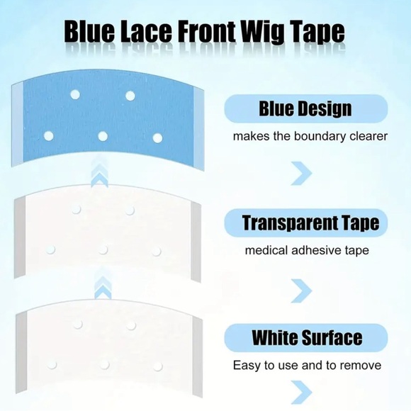 30 Pcs Double Side Lace Front Wig Glue Tapes for Toupee Wig - Picture 2 of 8